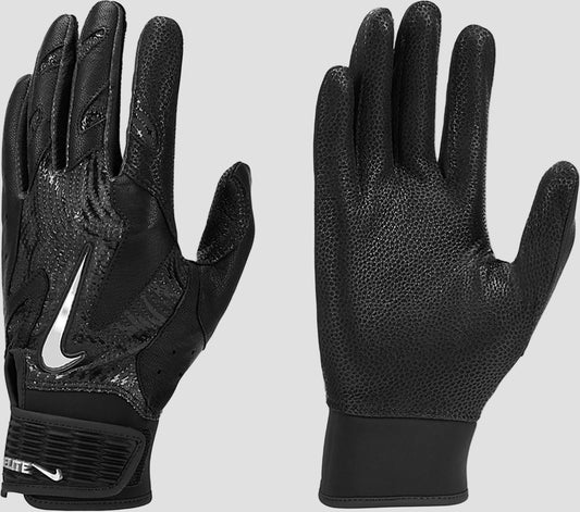 NIKE ALPHA ELITE BATTING GLOVES - BLACK