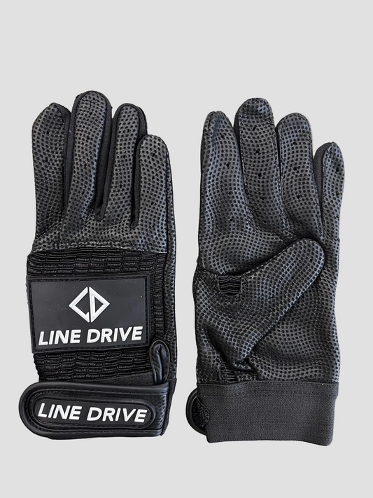 LINE DRIVE YOUTH BATTING GLOVES - YOUTH - BLACK