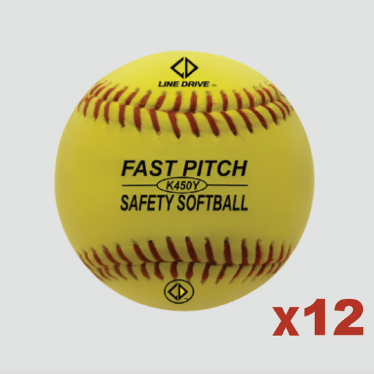 LINE DRIVE K450WY OFFICIAL YOUTH LEAGUE SAFETY SOFTBALL - DOZEN