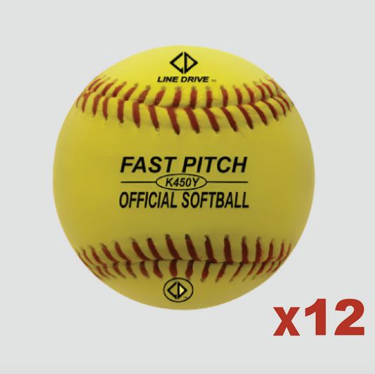 LINE DRIVE K450Y OFFICIAL YOUTH LEAGUE MATCH SOFTBALL - DOZEN