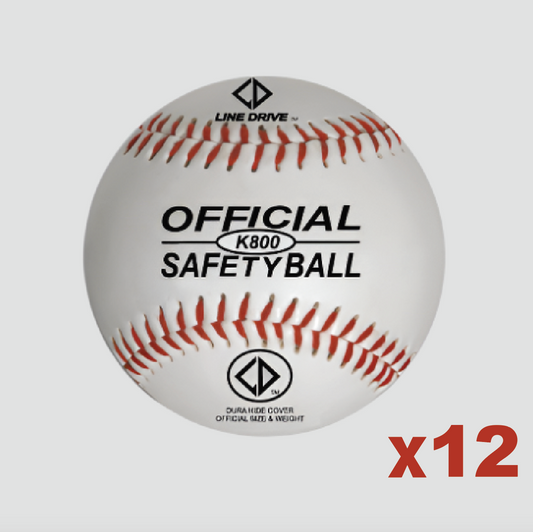 LINE DRIVE K800 OFFICIAL SAFETY BALL FOR LITTLE LEAGUE - DOZEN